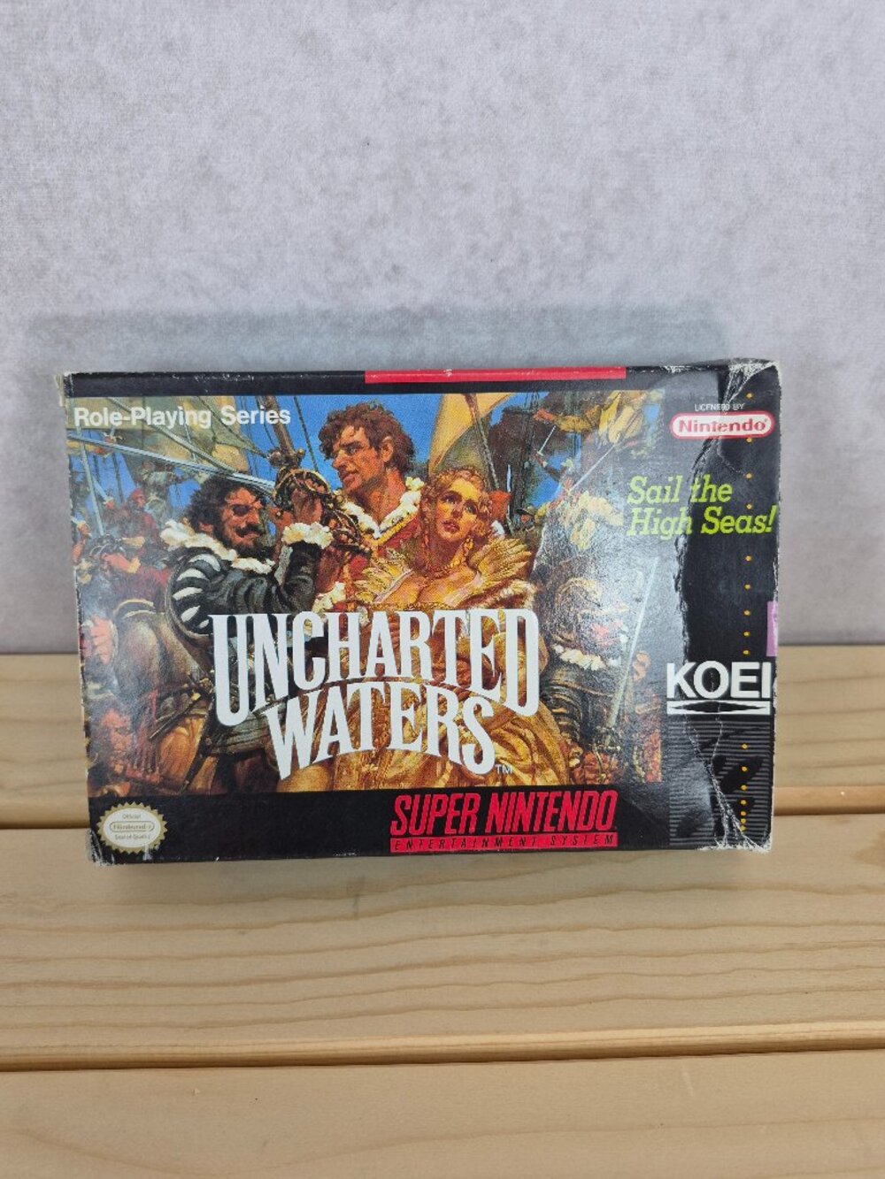 Uncharted Waters SNES Complete Set KOEI NTSC-U/C (1993) RPG Sailing Box Manual